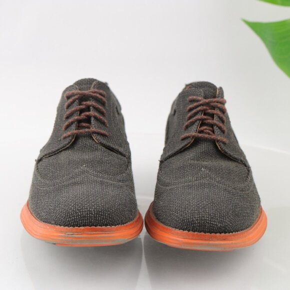 Cole Haan Mens Lunargrand Oxford Sneaker Size 10 Black Gray Denim Casual Shoe - Picture 3 of 14